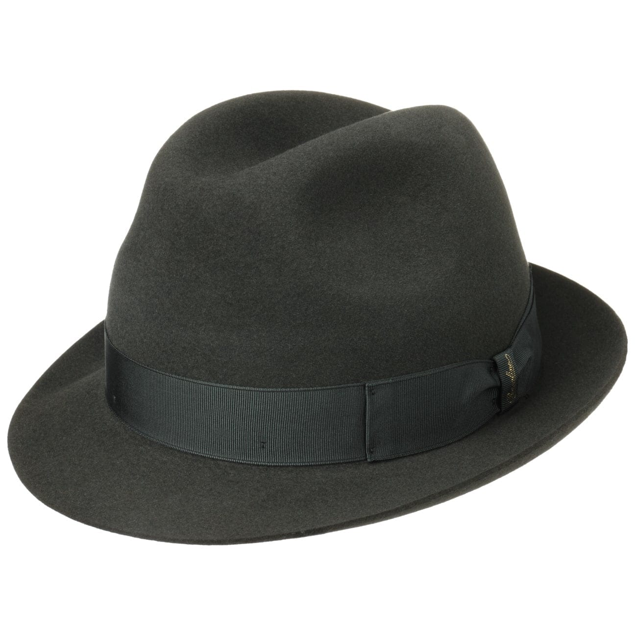 Borsalino Marengo Stingy Fur Felt Fedora Hat for Men - Classic Vintage Style Dress Hat for Formal Occasions, Weddings & Outdoor Events