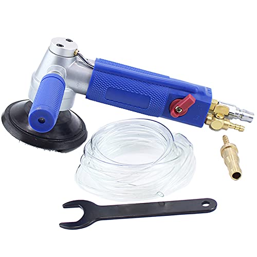 3 Inch Pneumatic Water Mill Wet Polisher - Professional Air Wet Sander for Stone, Concrete & Tile Polishing - Perfect for Countertops, Floors & DIY Projects