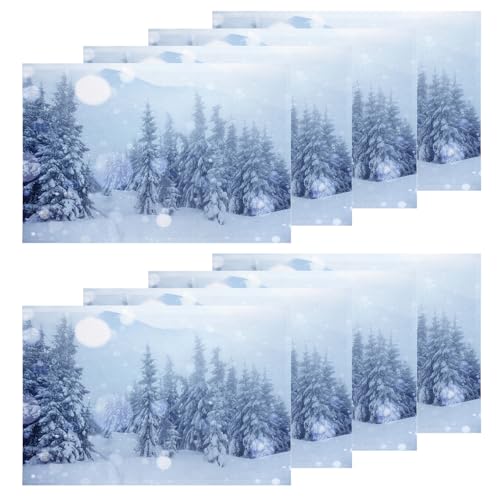 Christmas Snow Tree Blue