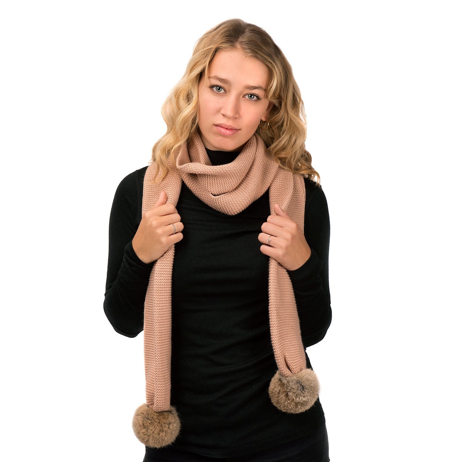 Sofia Scarf - Soft Salmon Natural Color Womens Fashion Accessory for Everyday Wear, Office & Special Occasions
