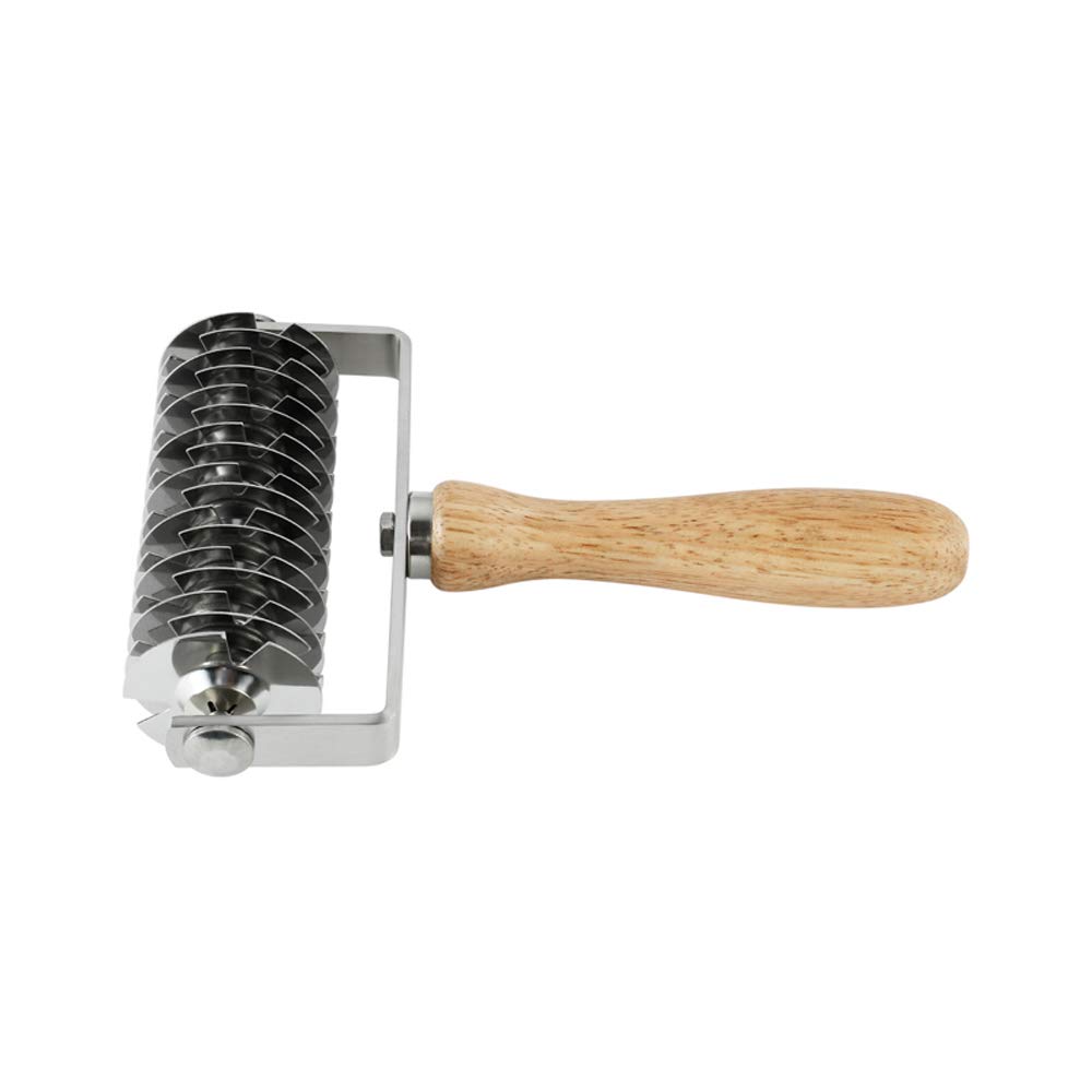 Premium Stainless Steel Pizza Dough Roller Cutter - Professional Kitchen Baking Tool for Perfect Lattice Crust | Ideal for Homemade Pizza, Pasta, Pastry & Baking Enthusiasts