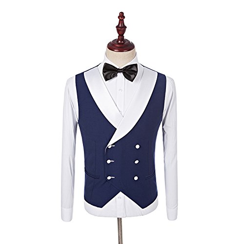 Men's Casual Floral Weave 1-Button Slim Fit Tuxedo Suit - 3 Piece Wedding Groomsmen Dress Set | Perfect for Formal Events, Prom & Special Occasions