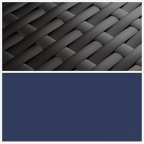 Dark Blue & Black Wicker