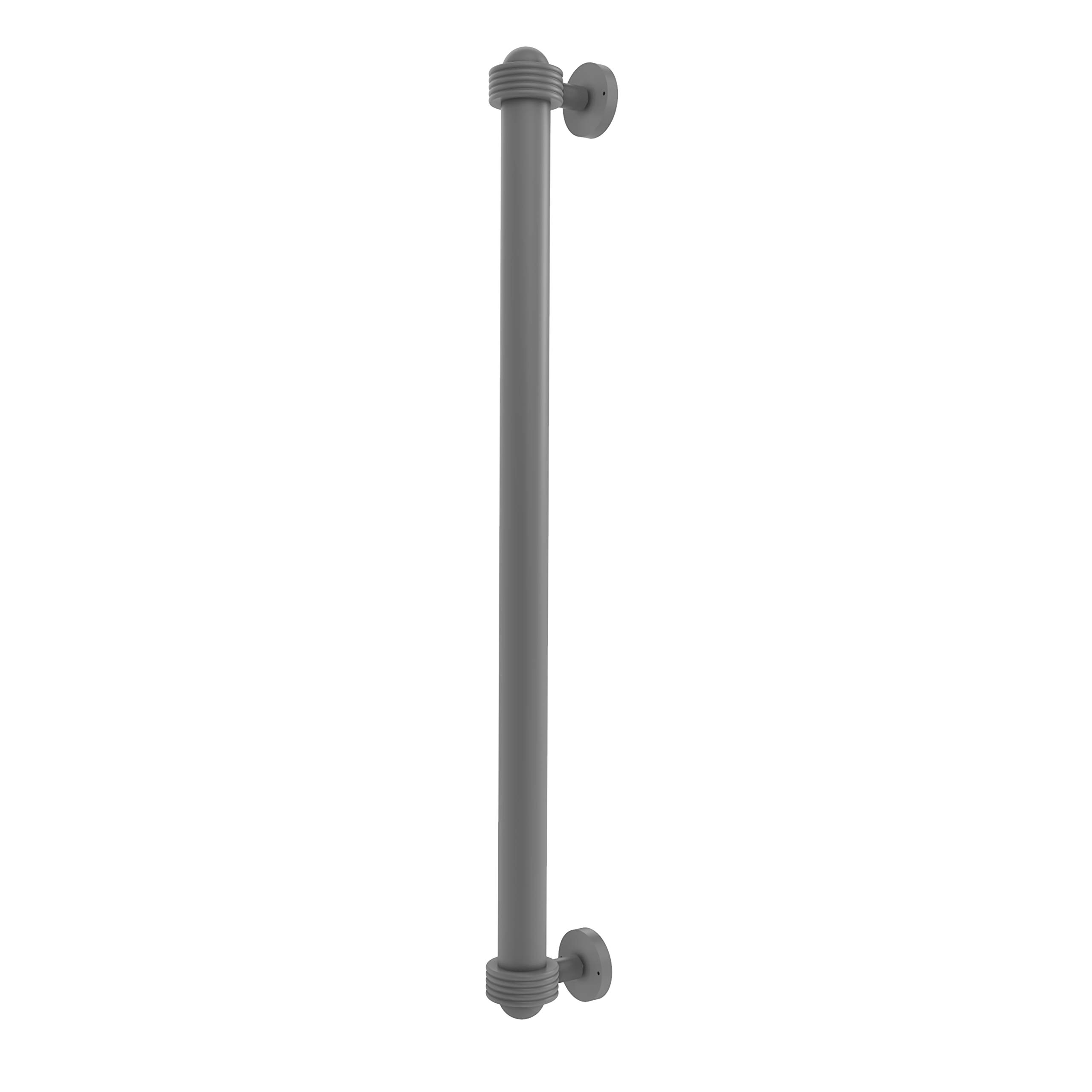 Allied Brass 402AG-RP 18 Inch Matte Gray Refrigerator Handle - Groovy Accents Appliance Pull for Kitchen Cabinet & Drawer Upgrade