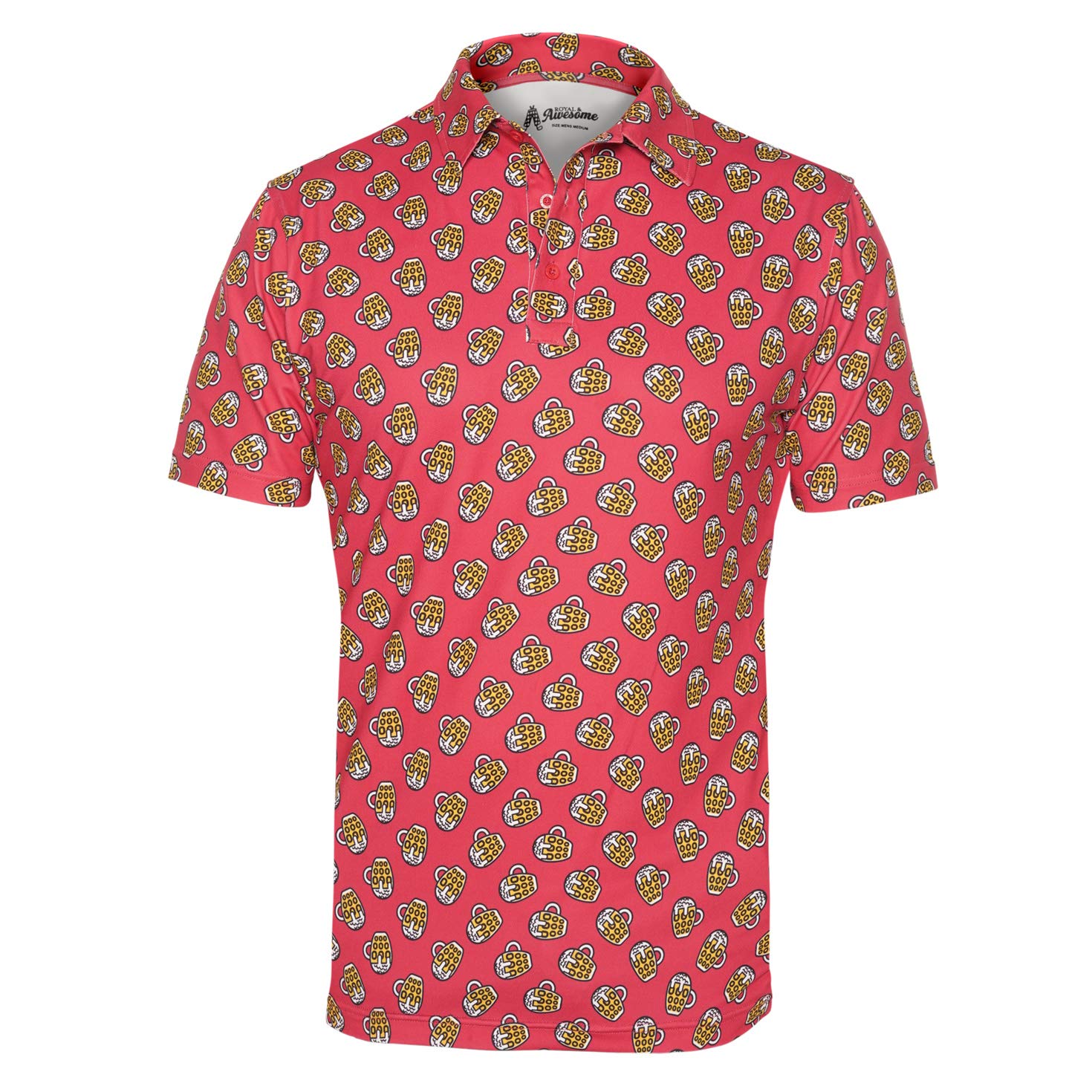 Royal & Awesome Men's Golf Polo Shirts - Funny & Colorful Golf Apparel for Men - Perfect for Golf Tournaments, Casual Wear & Gifts