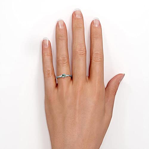 10K & 14K Gold Moss Agate Promise Ring | Twisted Shank Engagement Ring | Natural Green Gemstone Healing Quartz Jewelry | Perfect for Proposals, Anniversaries & Spiritual Healing
