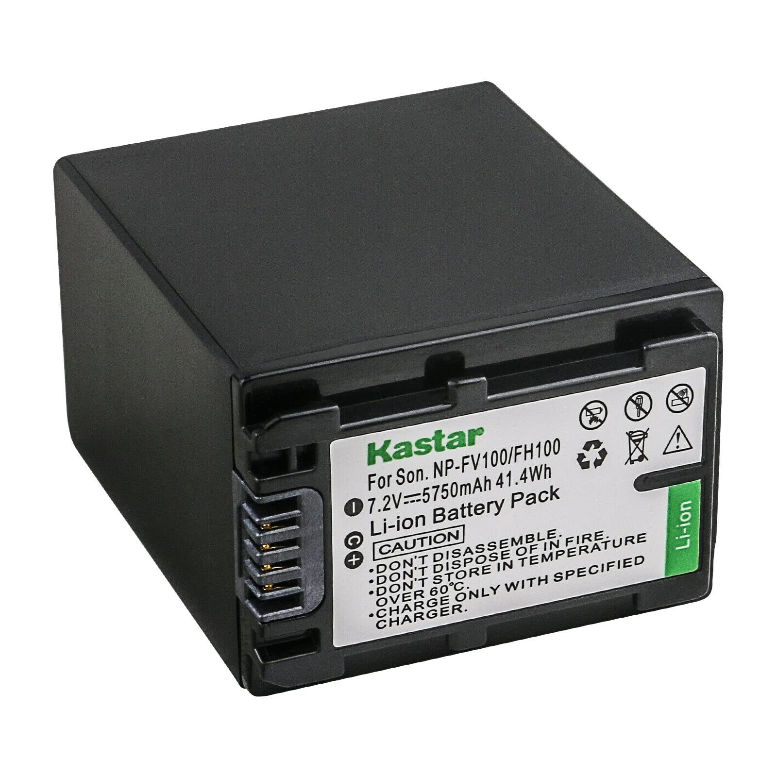 Kastar NP-FV100 Replacement Battery 7.2V 5750mAh for Sony Camcorders - Compatible with DEV-30, DEV-5, DEV-50, FDR-AX100, AX700, AX33, AX43, AX53 & More - Perfect for Travel Vlogging, Wedding Filming & Outdoor Shooting