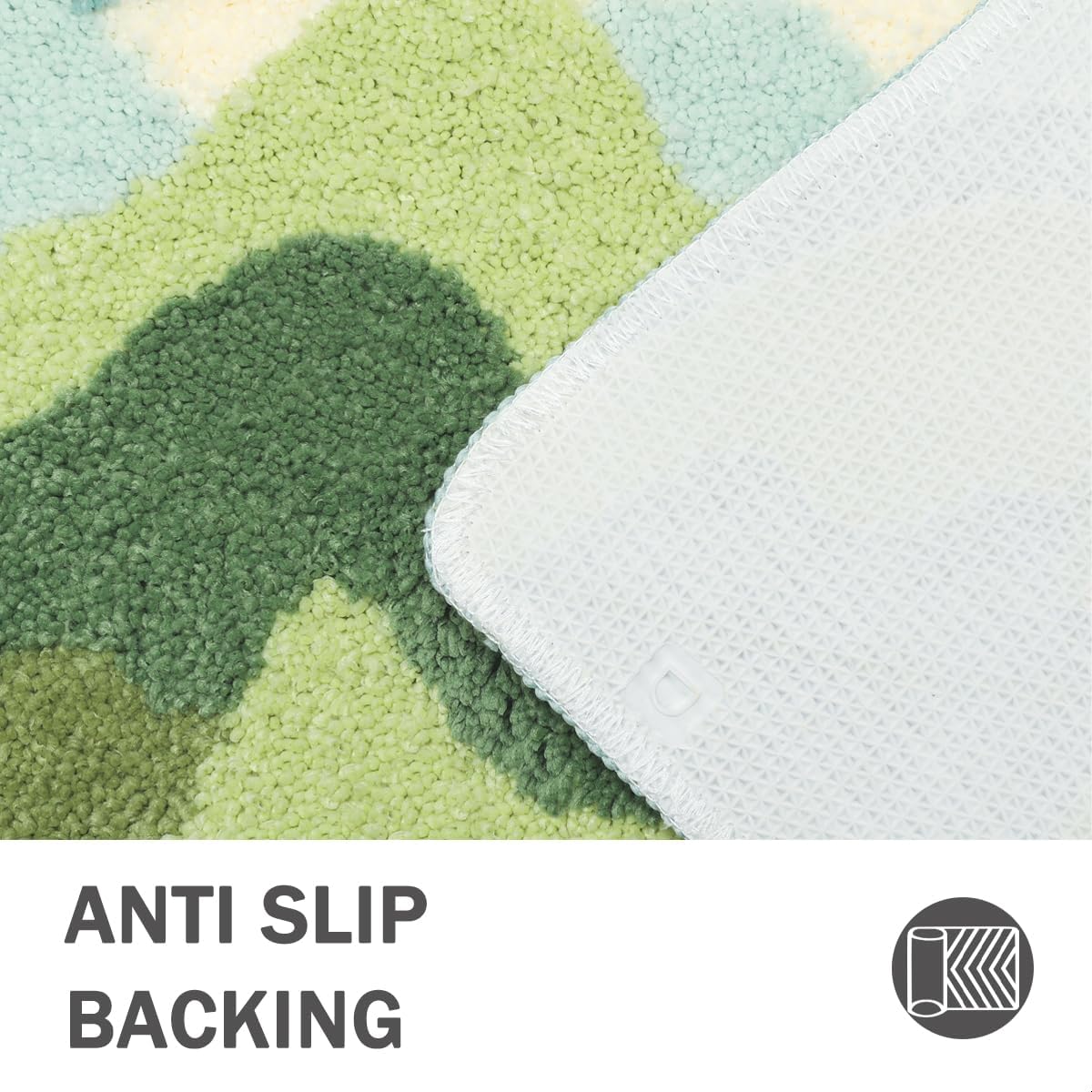 Ultra Soft Moss Bathroom Mat - Absorbent Non-Slip Shower Rug for Bathroom & Bedroom - 18