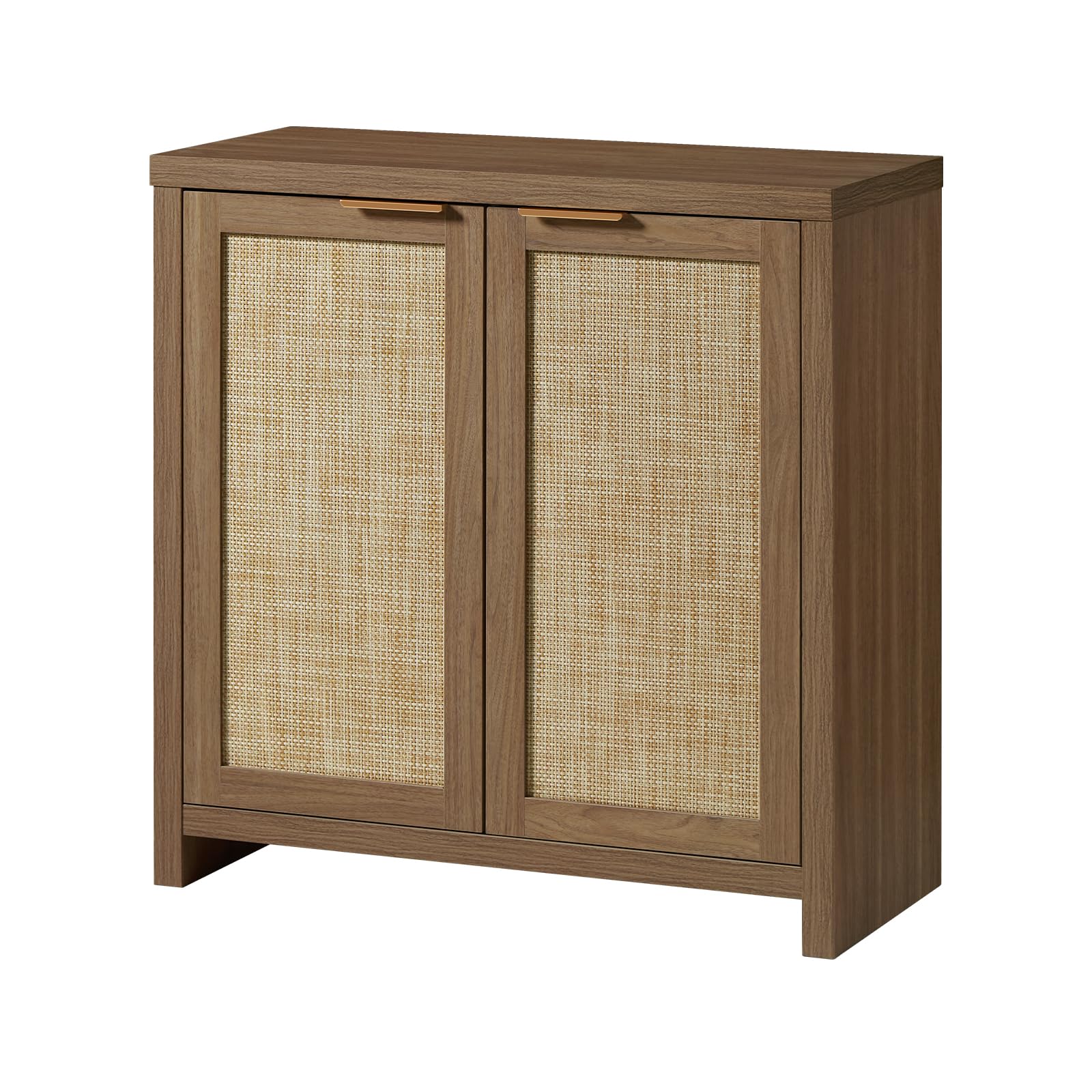 Hampstead Storage Sideboard Cabinet with Rattan Doors & Adjustable Shelves - Modern Buffet Kitchen Cabinet, Cupboard Console for Living Room, Dining Room & Entryway Storage Solution