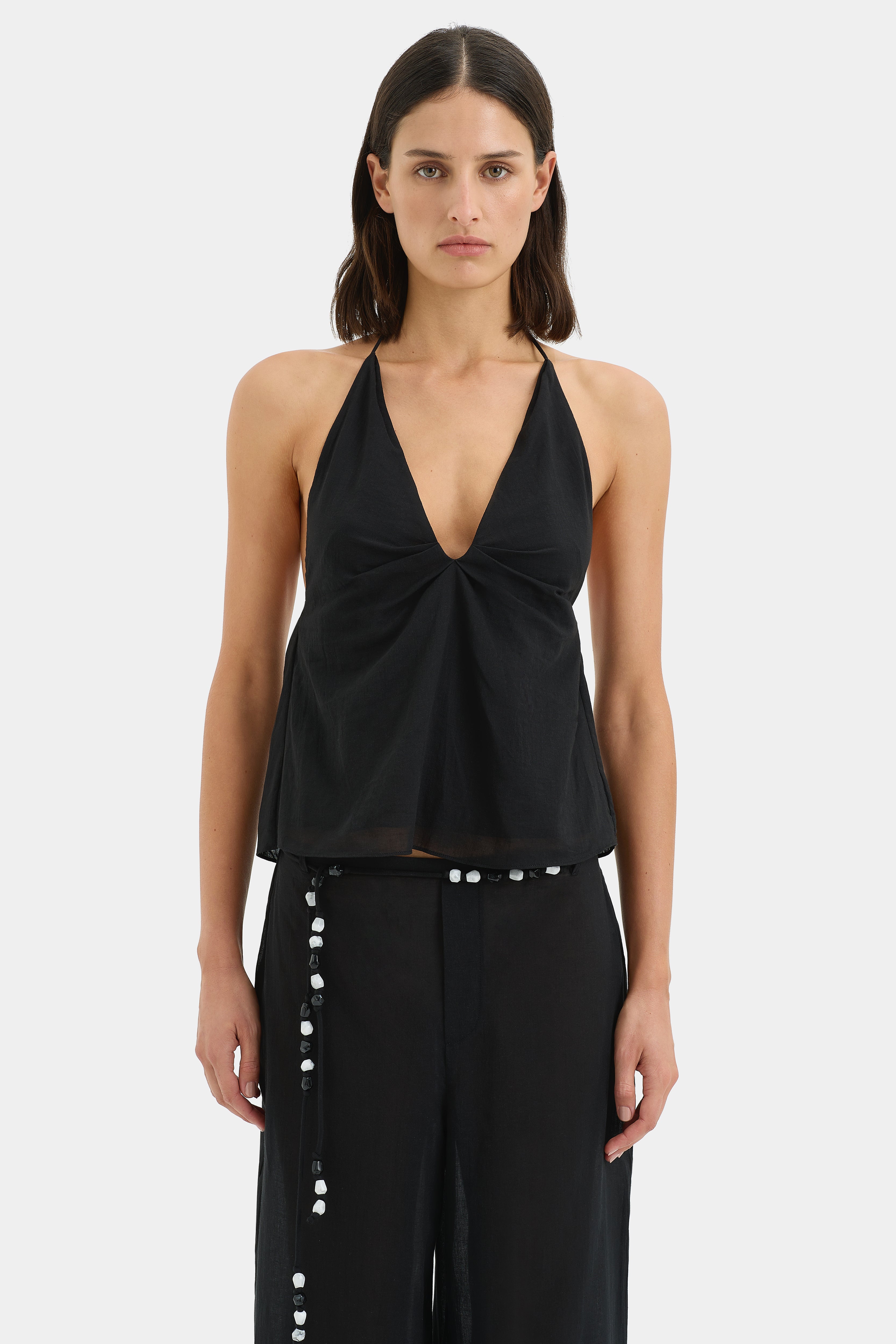 Azura Halter Top for Women - Sexy Summer Crop Top with Adjustable Straps - Perfect for Beach, Party, and Vacation Outfits