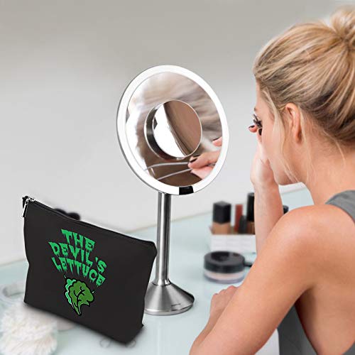 Funny Weed Lover Gift - Devils Lettuce Cosmetic Bag | Stoner Humor Toiletry Pouch for Cannabis Enthusiasts | Perfect for 420 Parties, Festivals & Travel Accessories