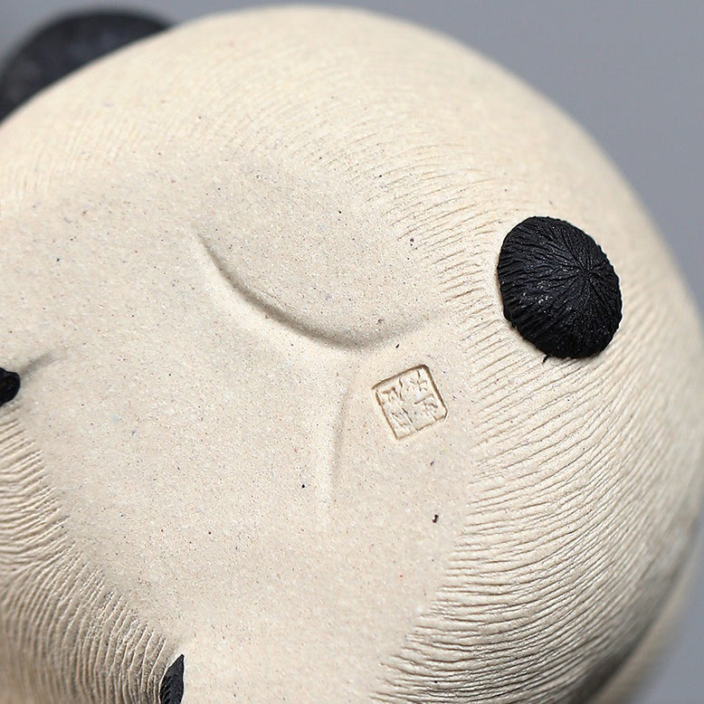 Handmade Clay Panda Tea Pet - Cute Ceramic Tea Companion for Tea Lovers | Perfect for Gongfu Tea Ceremony & Home Decor