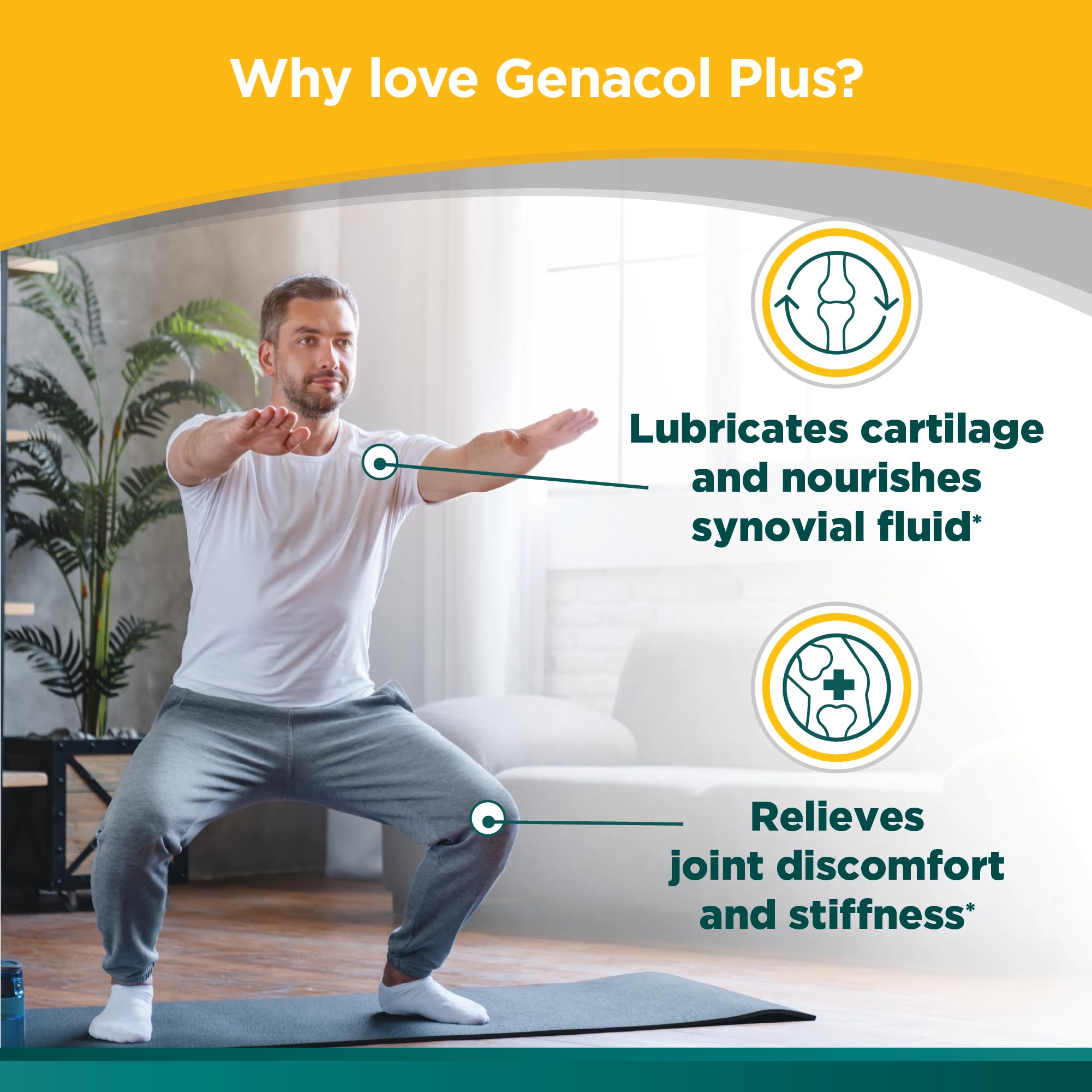 Genacol Glucosamine & Collagen Joint Supplement 180 Capsules | Supports Joint Health, Lubrication & Protection | Relieves Joint Discomfort & Stiffness | Ideal for Active Adults, Seniors & Athletes