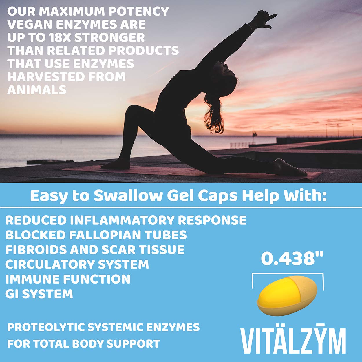 Proteolytic Systemic Enzymes Liquid Gel Capsules with Serrapeptase - 360 Caps for Immune Support, Joint Health & Natural Pain Relief | Fertility Supplement for Men & Women | Ideal for Post-Workout Recovery & Daily Wellness