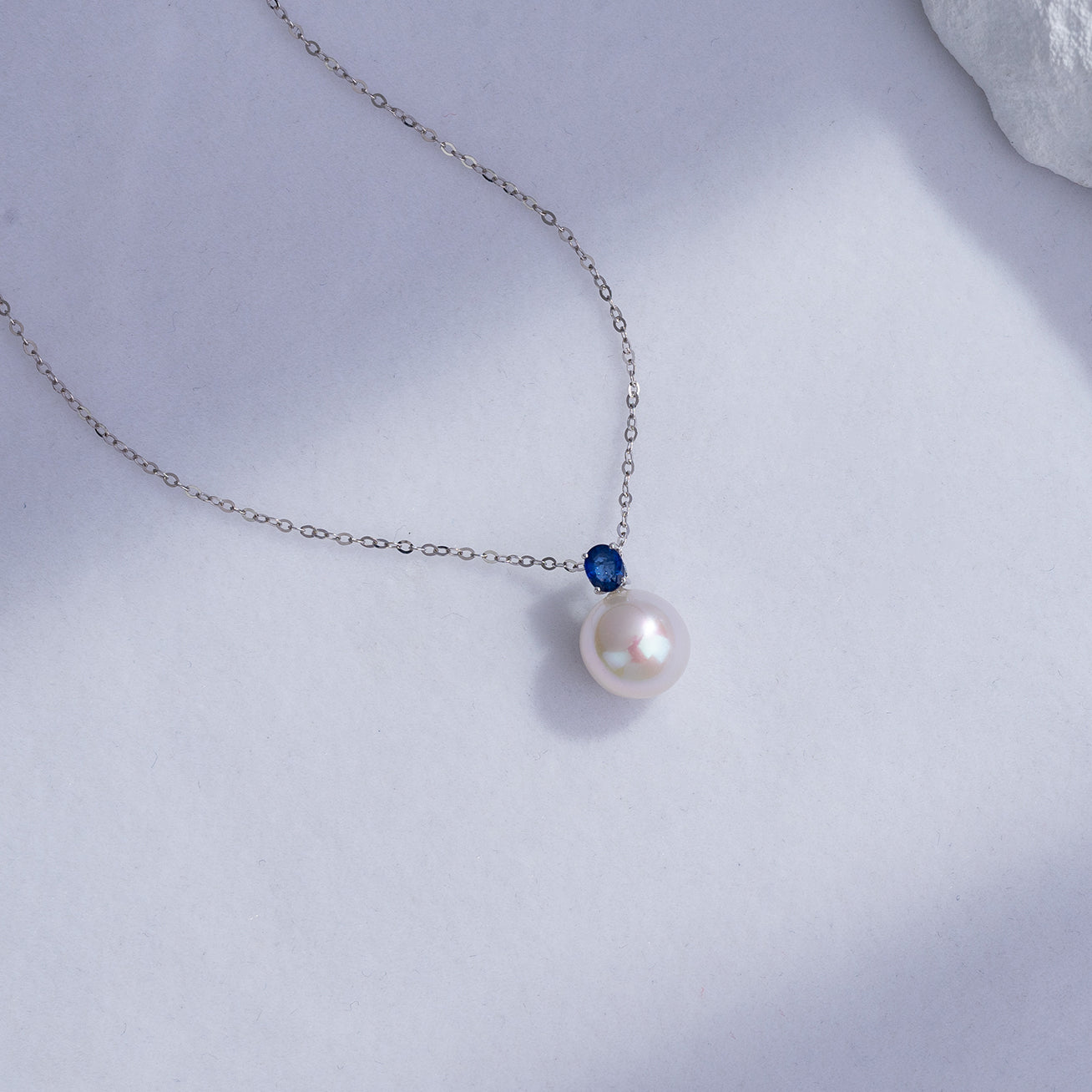 18K Solid Gold Pearl Necklace KN00108 - Elegant Women's Jewelry Gift for Wedding, Anniversary & Special Occasions