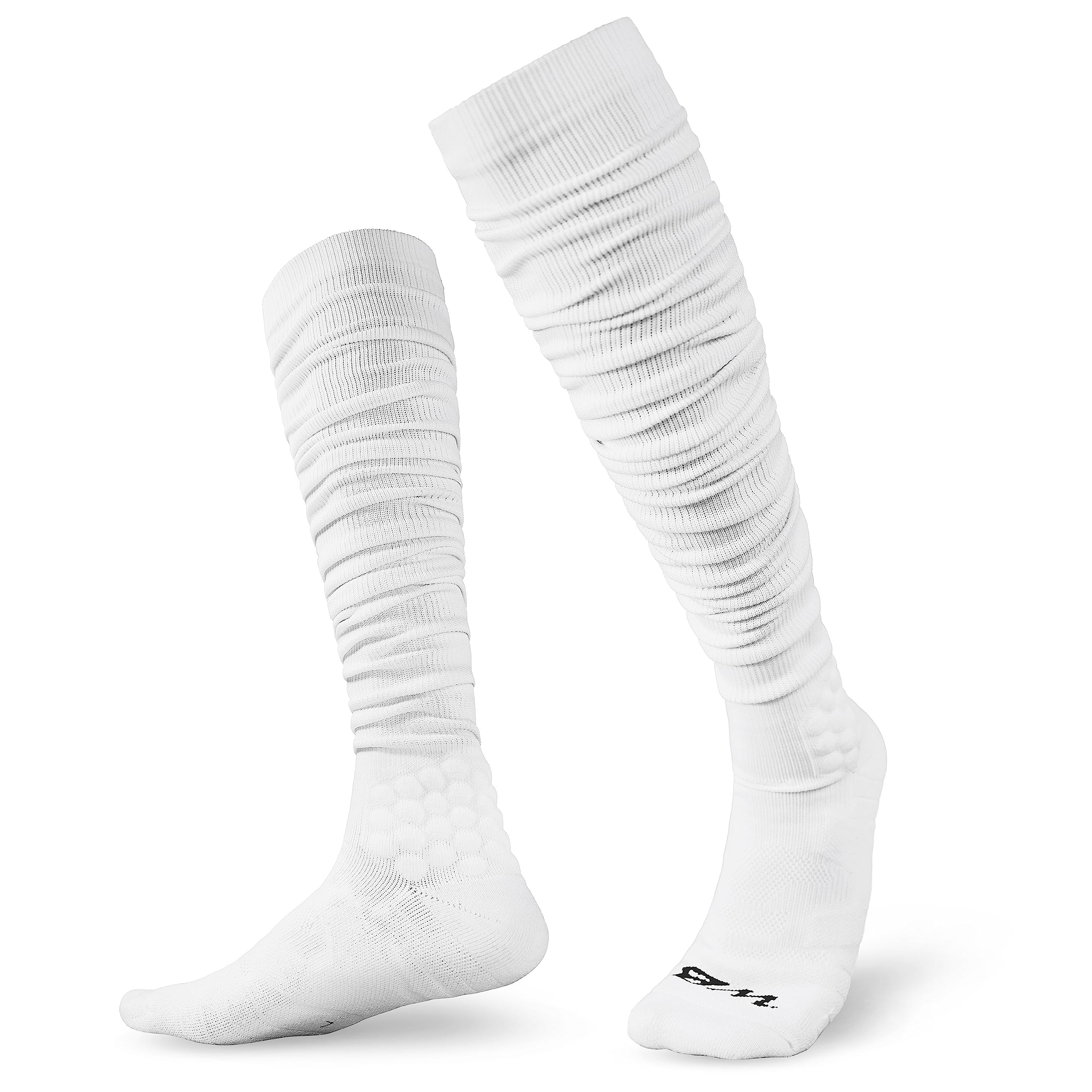 Scrunch Football Socks for Men & Boys - Extra Long Padded Athletic Socks for Soccer, Running & Sports | Comfortable Performance Socks for Training & Games