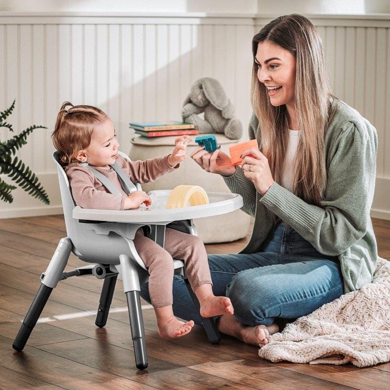Chicco Zest 4-in-1 Convertible High Chair for Babies & Toddlers - Space-Saving Foldable Design for Dining, Feeding & Playtime at Home or Travel