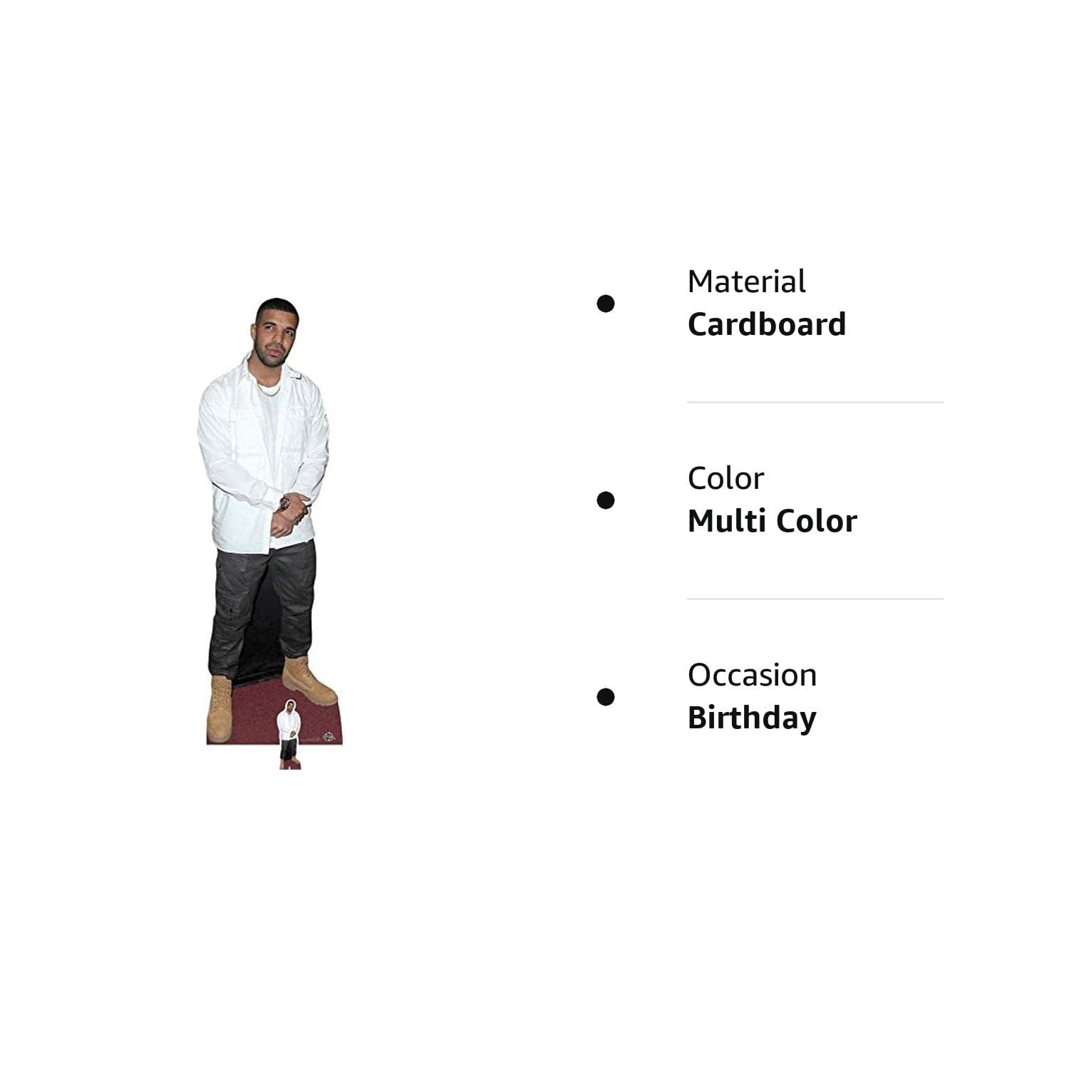 Drake Life Size Cardboard Cutout Standee - Star Cutouts for Parties, Events & Home Decor - Perfect for Birthday Celebrations, Photo Booths & Fan Gifts
