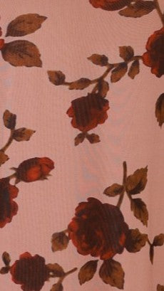 Kiara Maxi Dress for Women - Flowy Pink Rose Floral Print Summer Dress, Beach Wedding Party Wear, Perfect for Vacations & Outdoor Events