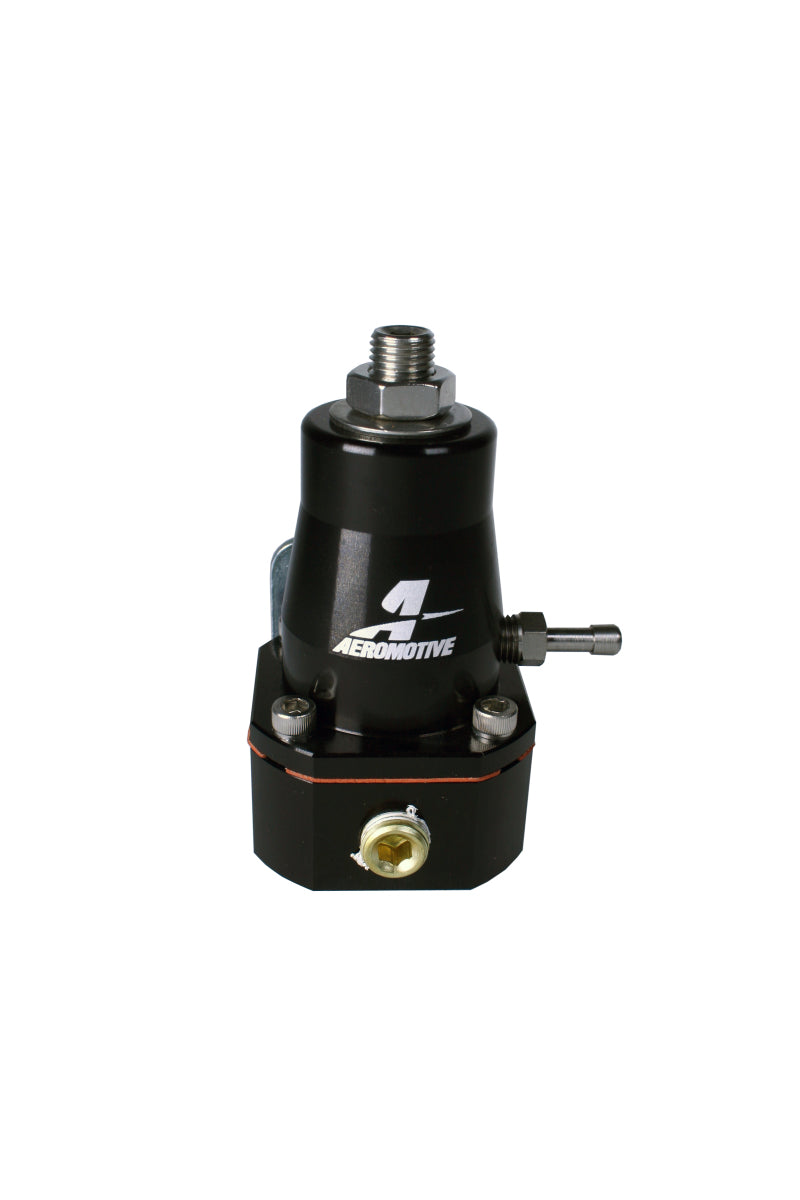 Aeromotive Adjustable Fuel Pressure Regulator - Billet EFI Bypass with (2) 6AN Inlets & (1) 6AN Return Port - Black - Perfect for High-Performance EFI Systems & Racing Applications
