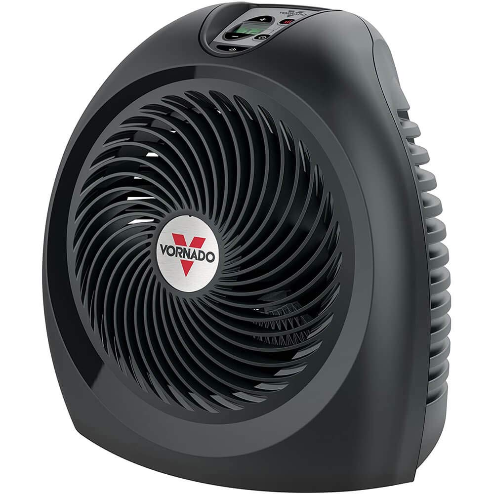 Vornado AVH2 Advanced Whole Room Heater with Auto Climate Control, Timer & Fan Mode - Compact Space Heater for Bedroom, Office & Home Use - Black