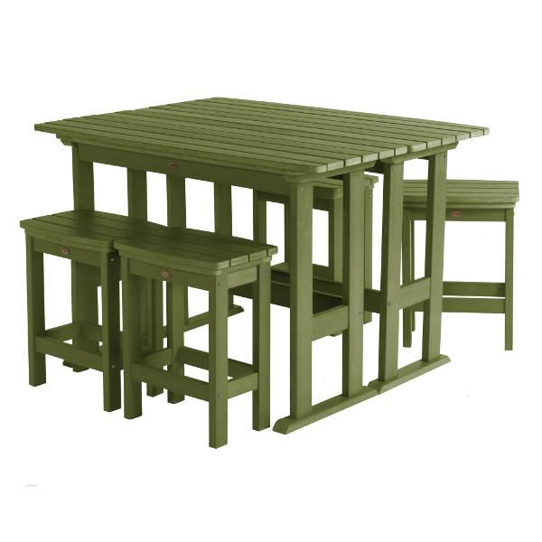 Lehigh 6-Piece Counter Height Balcony Patio Set - Outdoor Dining & Relaxing Furniture for Small Spaces