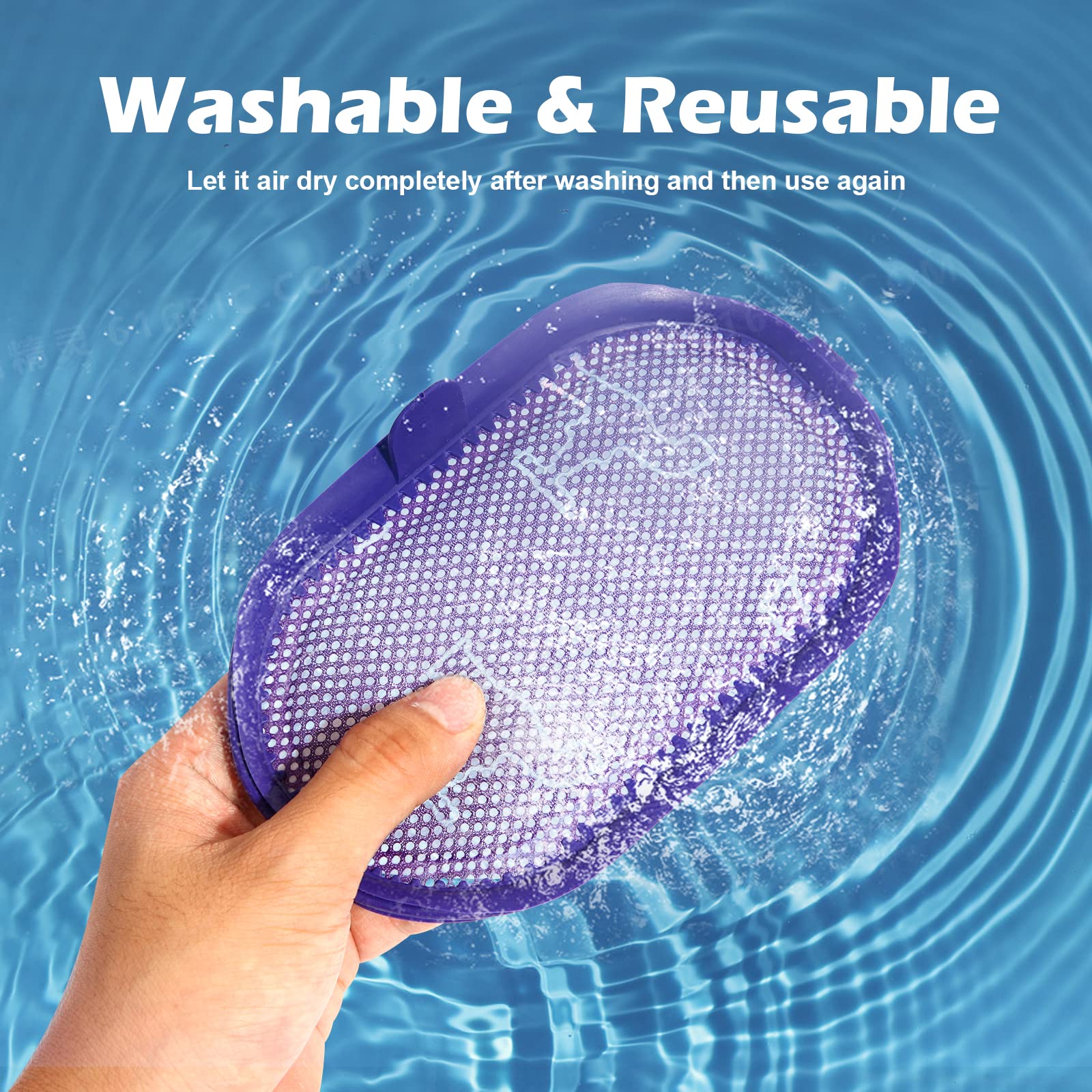 Dyson Vacuum Replacement Washable Filter (2 Pack) - Compatible with DC30, DC31, DC34, DC35, DC44, DC56 Models - Pre-Filter Part #917066-02 - Perfect for Pet Hair, Dust & Allergen Removal - Keep Your Dyson Running Like New