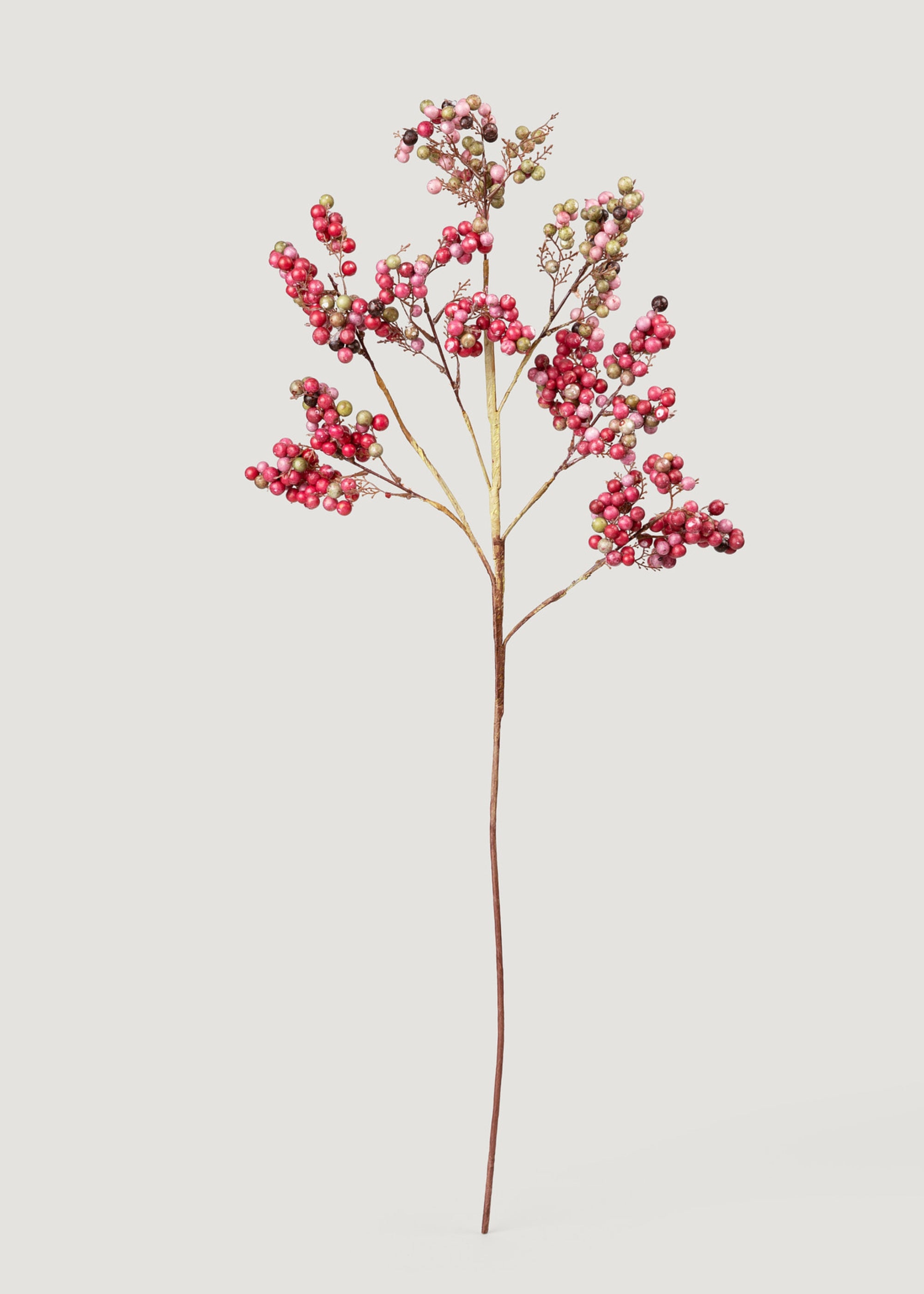 Pink Mauve and Green Artificial Berry Branch - 38.25