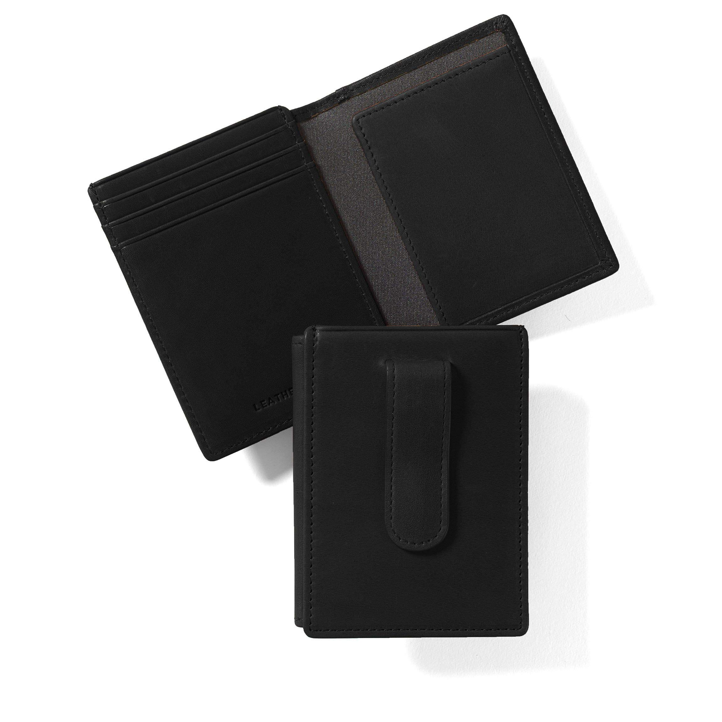 Premium Genuine Leather Men's Slim Money Clip Wallet with ID Window - RFID Blocking, Credit Card Holder for Business & Travel - Perfect for Everyday Carry, Gifts & Minimalist Lifestyle