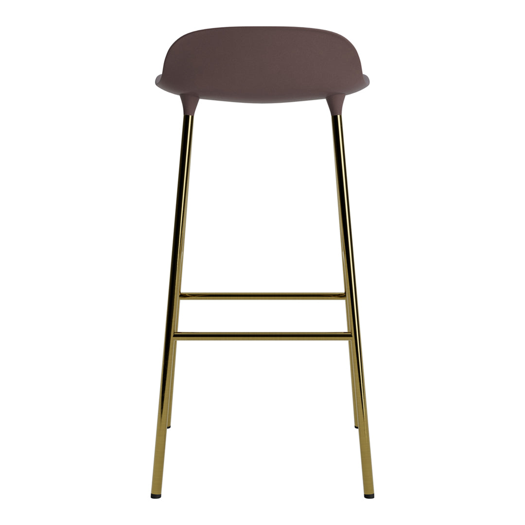 Modern Metal Bar Stools with Form Design - Adjustable Height Counter Stools for Kitchen, Dining & Home Bar - Industrial Style Seating for Restaurants & Cafes