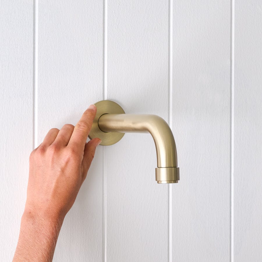 Melbourne Wall Spout Warm Brushed Nickel - Modern Bathroom Faucet for Sink, Vanity & Powder Room Installation