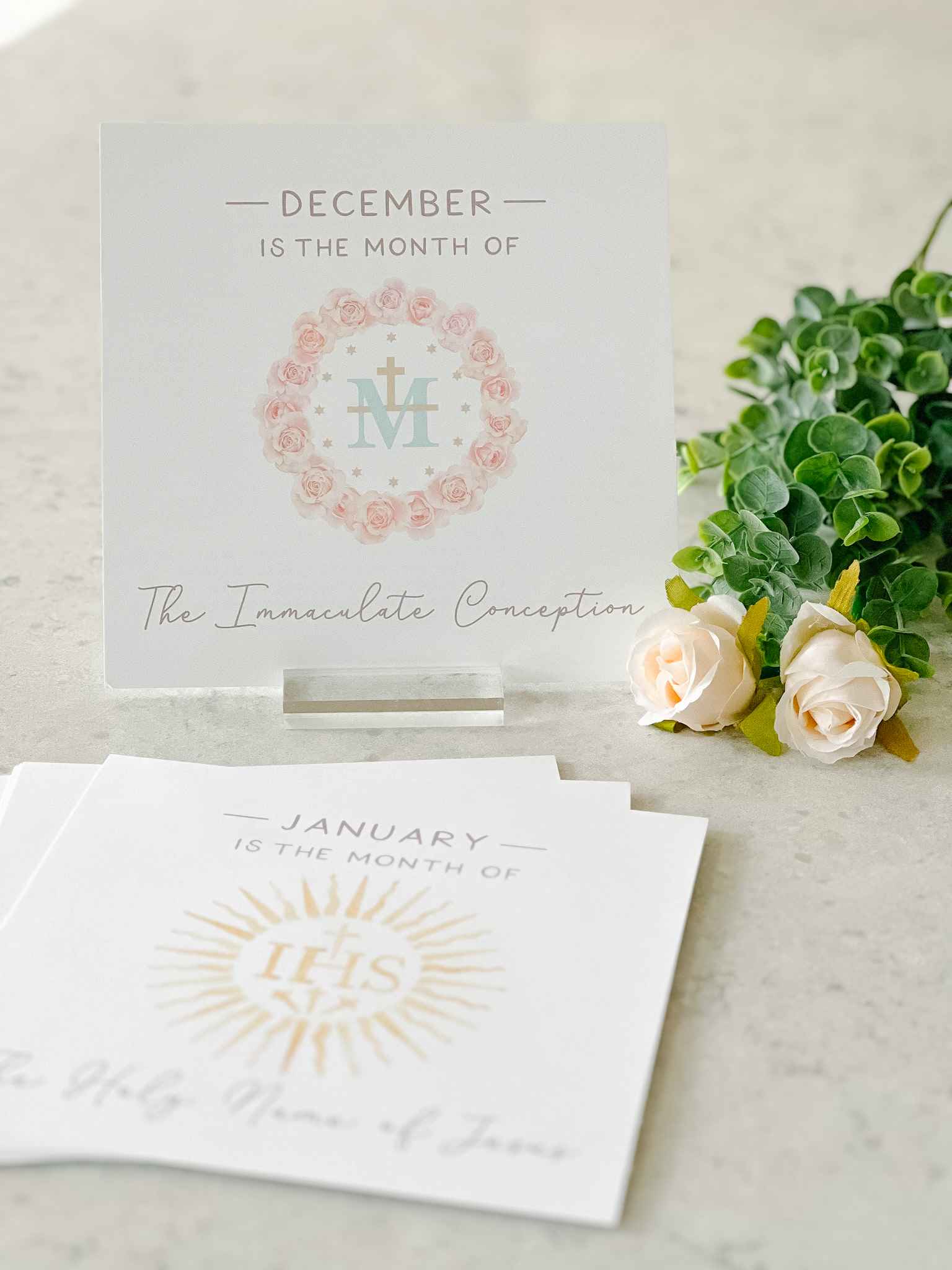 Catholic Monthly Devotion Prints - Religious Wall Art for Home & Church Decor - Perfect for Prayer Rooms, Gifts & Spiritual Inspiration