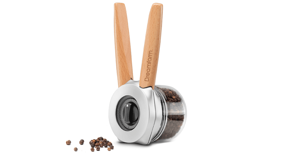 Dreamfarm Ortwo Peppermill - Premium Dual Pepper Grinder with Adjustable Coarseness - Perfect for Kitchen, Dining Table & Gourmet Cooking