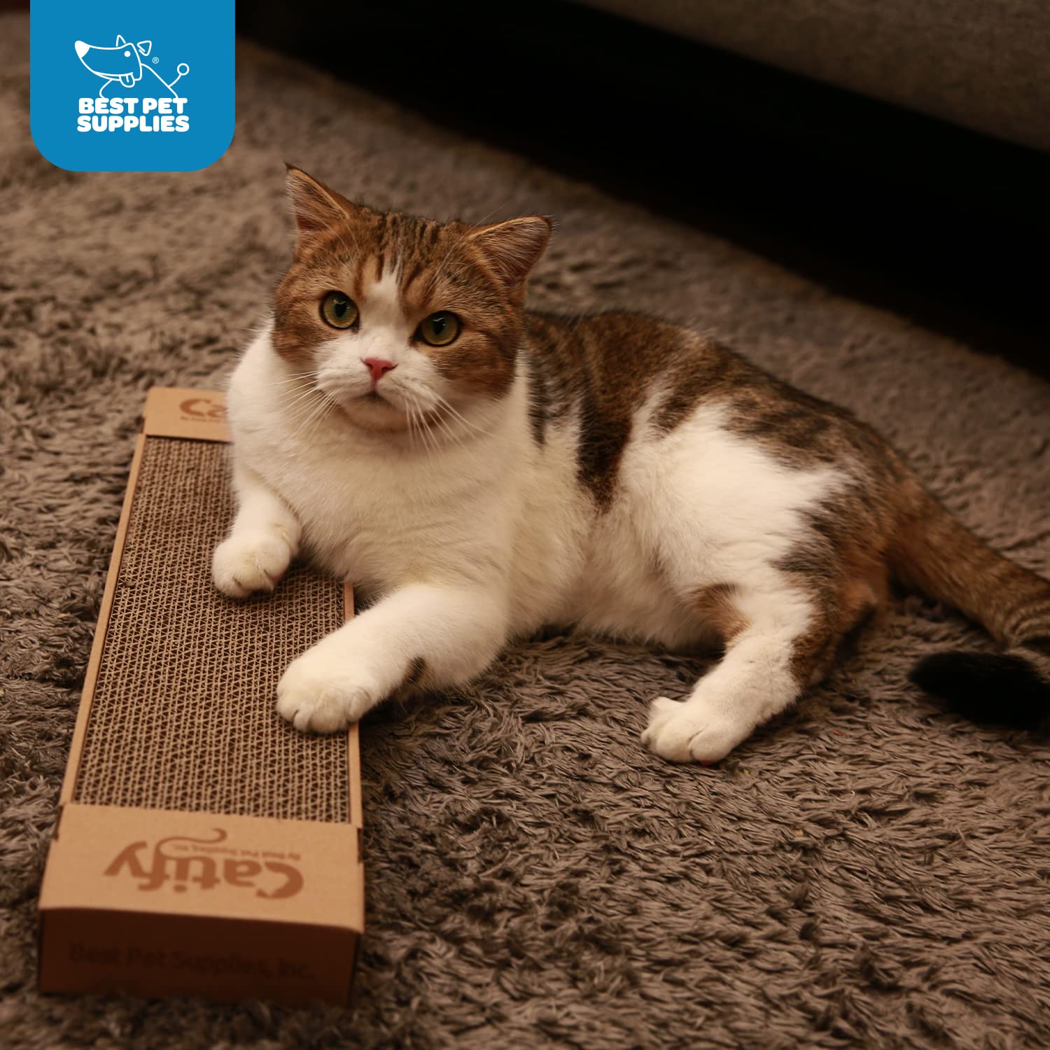 Best Corrugated Cardboard Cat Scratcher Refill Pads - 4 Pack | Durable, Claw-Safe & Eco-Friendly Pet Supplies for Active Play | Perfect for Lounging, Scratching & Interactive Fun - Ideal for Home, Office or Travel Use