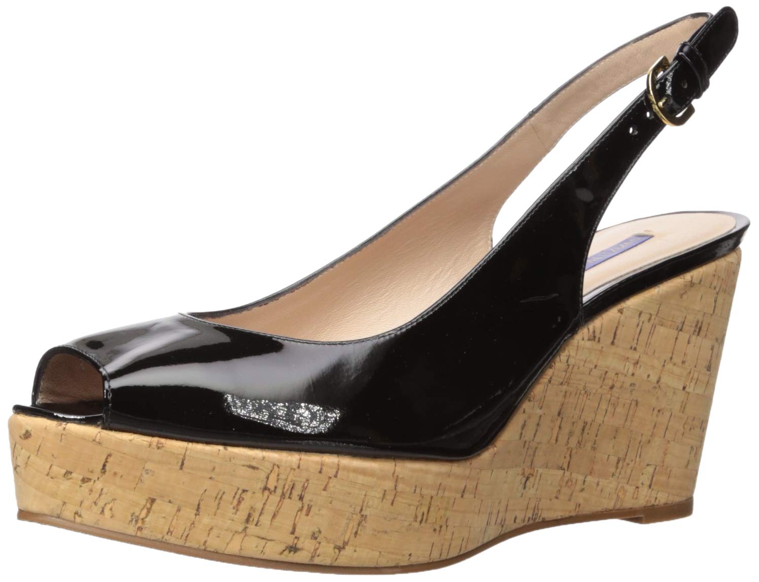 Stuart Weitzman Women's Jean Wedge Sandals - Comfortable Denim Fabric Casual Shoes for Summer Outfits & Beach Vacations