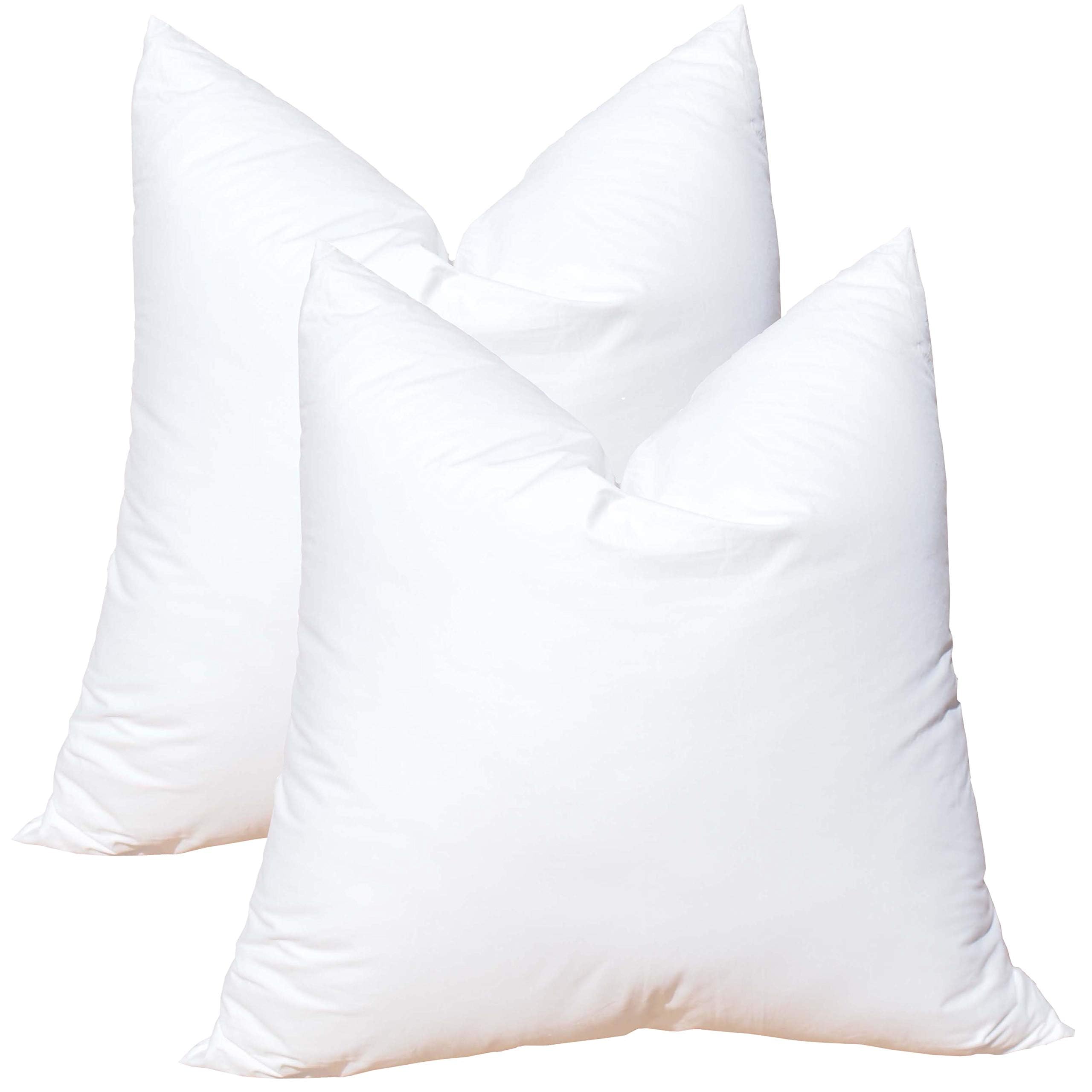 **Pillowflex Synthetic Down Alternative Pillow Inserts for Shams - Ultra Soft & Hypoallergenic Bed Pillows (17x17, Set of 2) - Perfect for Sofa, Bed, or Guest Room Decor**
