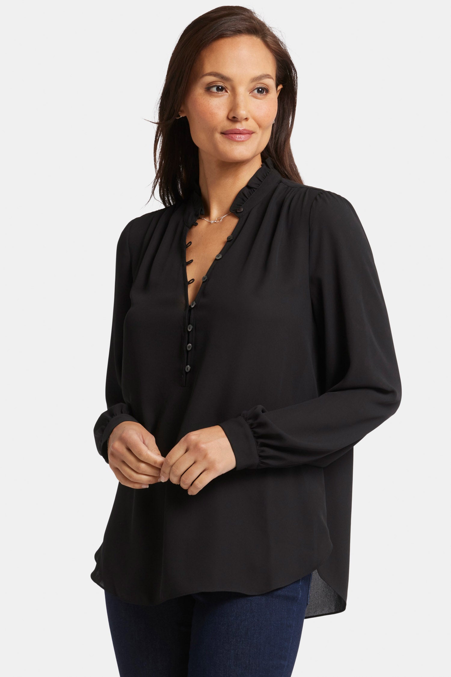Hannah Blouse for Women - Elegant Black Top for Casual & Office Wear | Perfect for Work, Date Night & Everyday Outfits