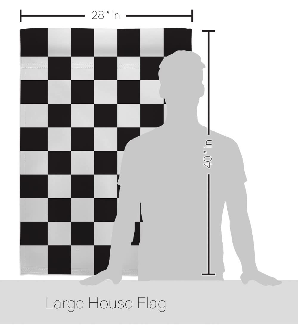 Sports Decorative Vertical House Flag Set 28x40 w/Flagpole - Perfect for Outdoor & Game Day Decor