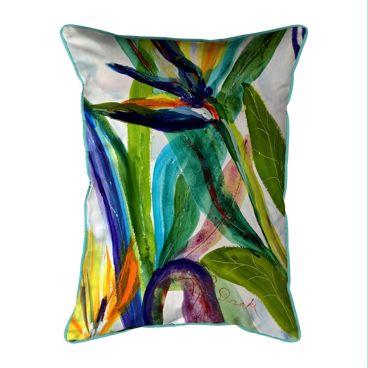 Betsy Drake ZP1162 Decorative Throw Pillow 20x24 Inches - Multi Color Soft Cushion for Sofa, Bed, Living Room & Home Decor