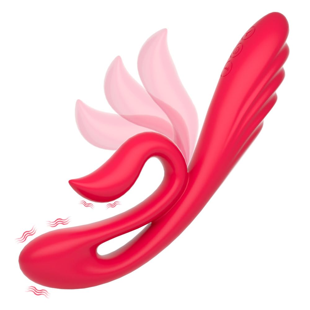 G Spot Vibrator for Women - 9 Powerful Vibration Modes, Clitoral & Nipple Stimulation Rabbit Dildo - Adult Sex Toy for Couples (Orange) | Perfect for Solo Play & Romantic Nights