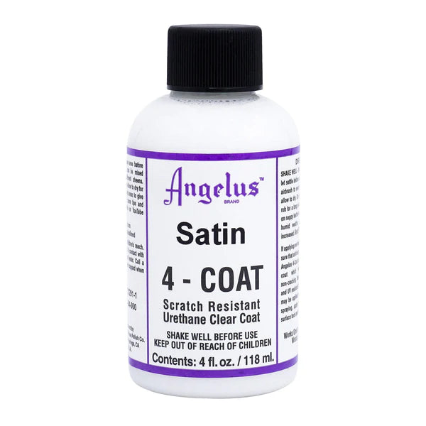 ANGELUS 4 Coat Urethane Clear Coat (4 fl. oz) - High Gloss Protective Finish for Shoes, Leather Goods & DIY Projects