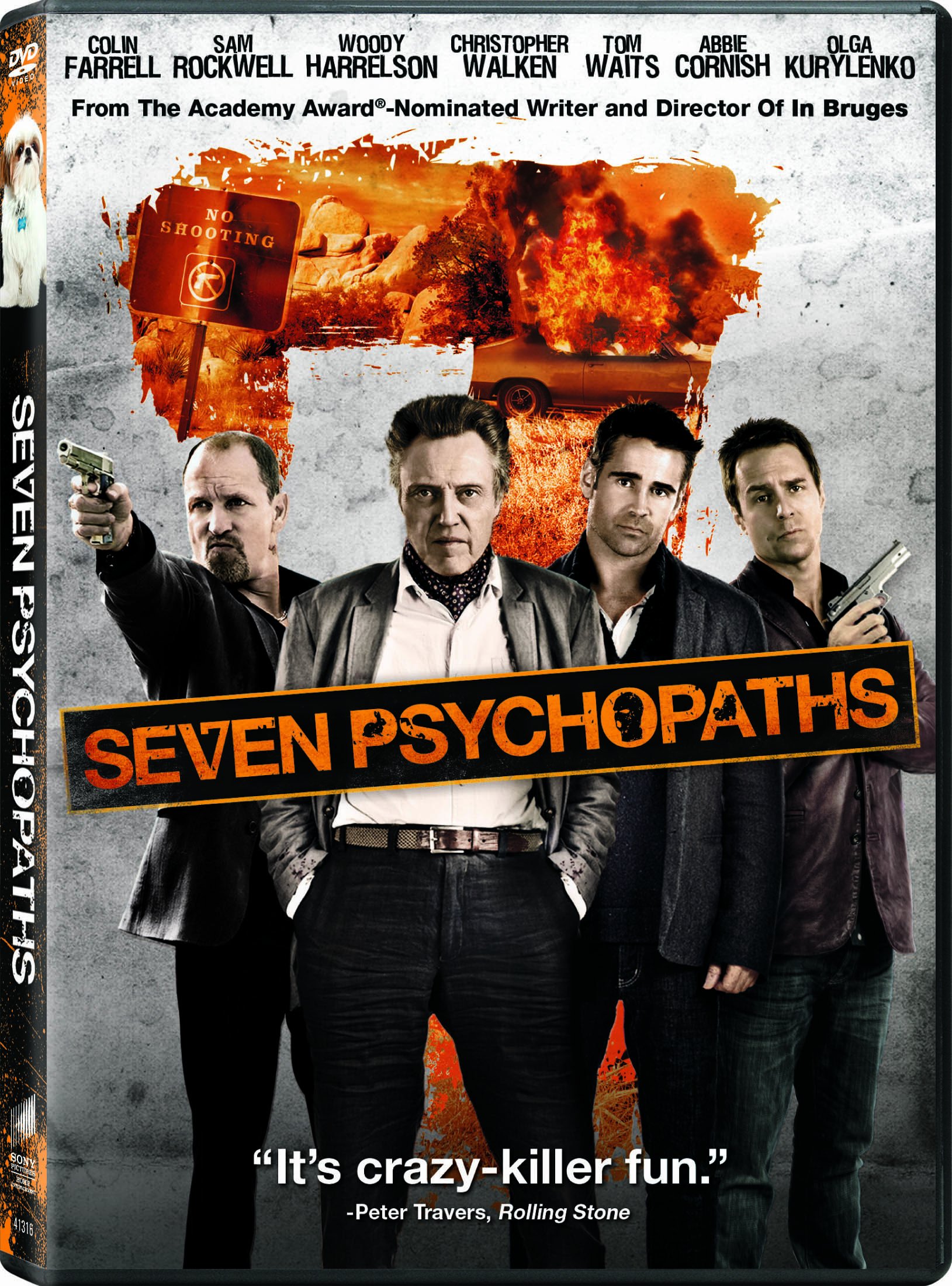 Seven Psychopaths DVD - Dark Comedy Crime Movie | Perfect for Movie Nights & Thriller Fans
