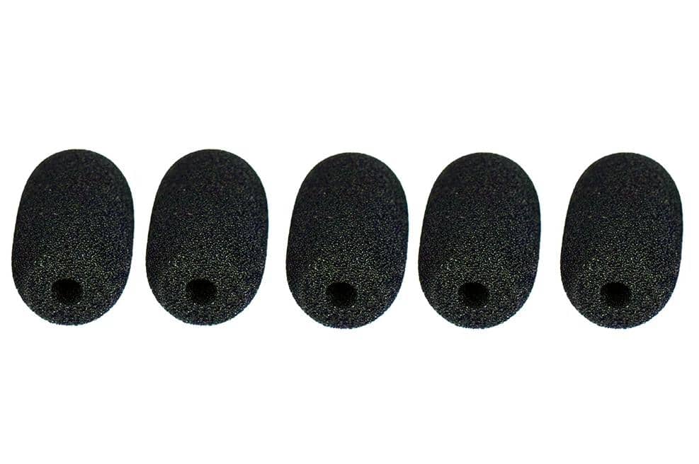 Samson Fitness Audio E Mic Oval Windscreens - 5 Pack (Black) - Perfect for Podcasting, Live Streaming & Studio Recording