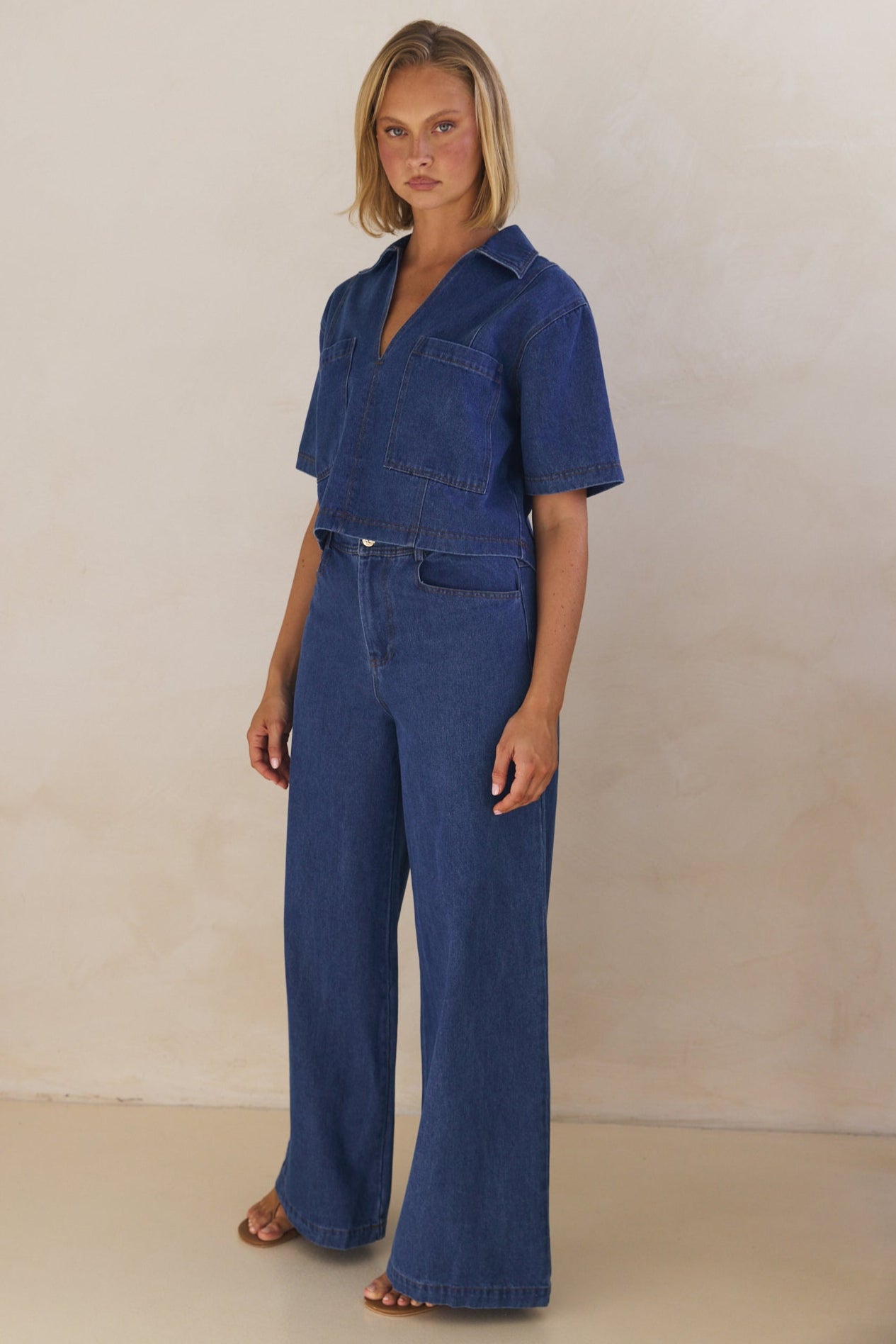Premium Indigo Denim Outfit Set for Women - Soft Blue Jeans & Jacket Combo | Casual Streetwear, Date Night & Office Chic Style