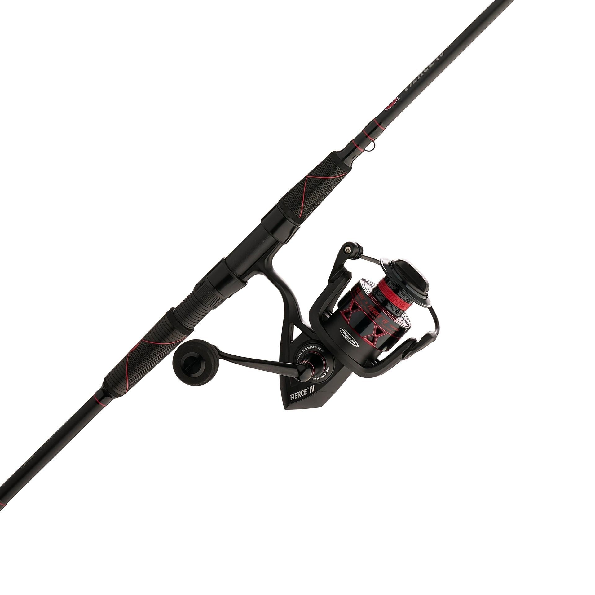 Fierce® IV LE Spinning Rod and Reel Combo - Premium Fishing Gear for Freshwater & Saltwater Anglers | Perfect for Bass, Trout, and Inshore Fishing