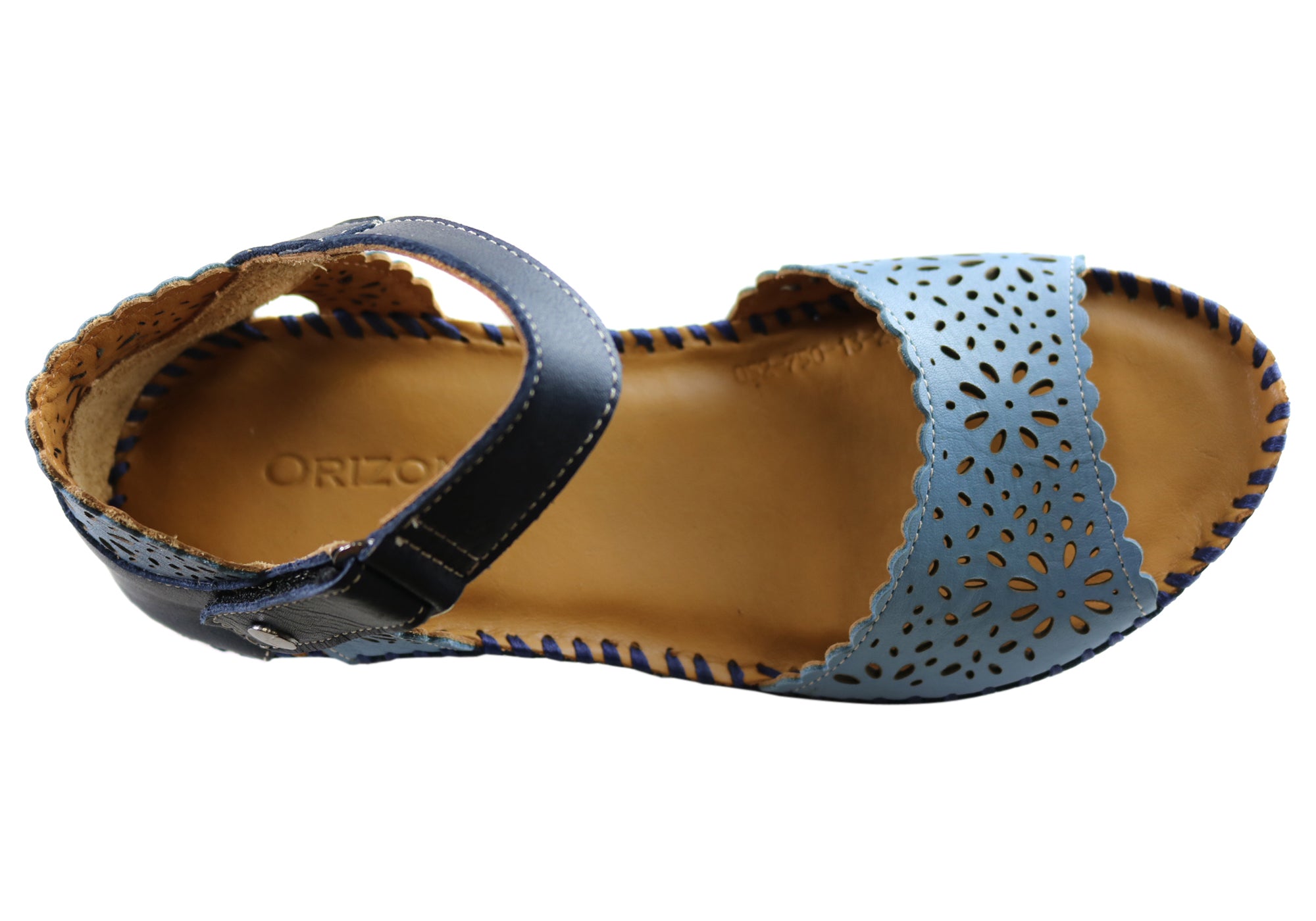 Orizonte Franni Women's Comfortable Leather Wedge Sandals - European Style Summer Casual Shoes for Walking, Travel & Beach Outfits