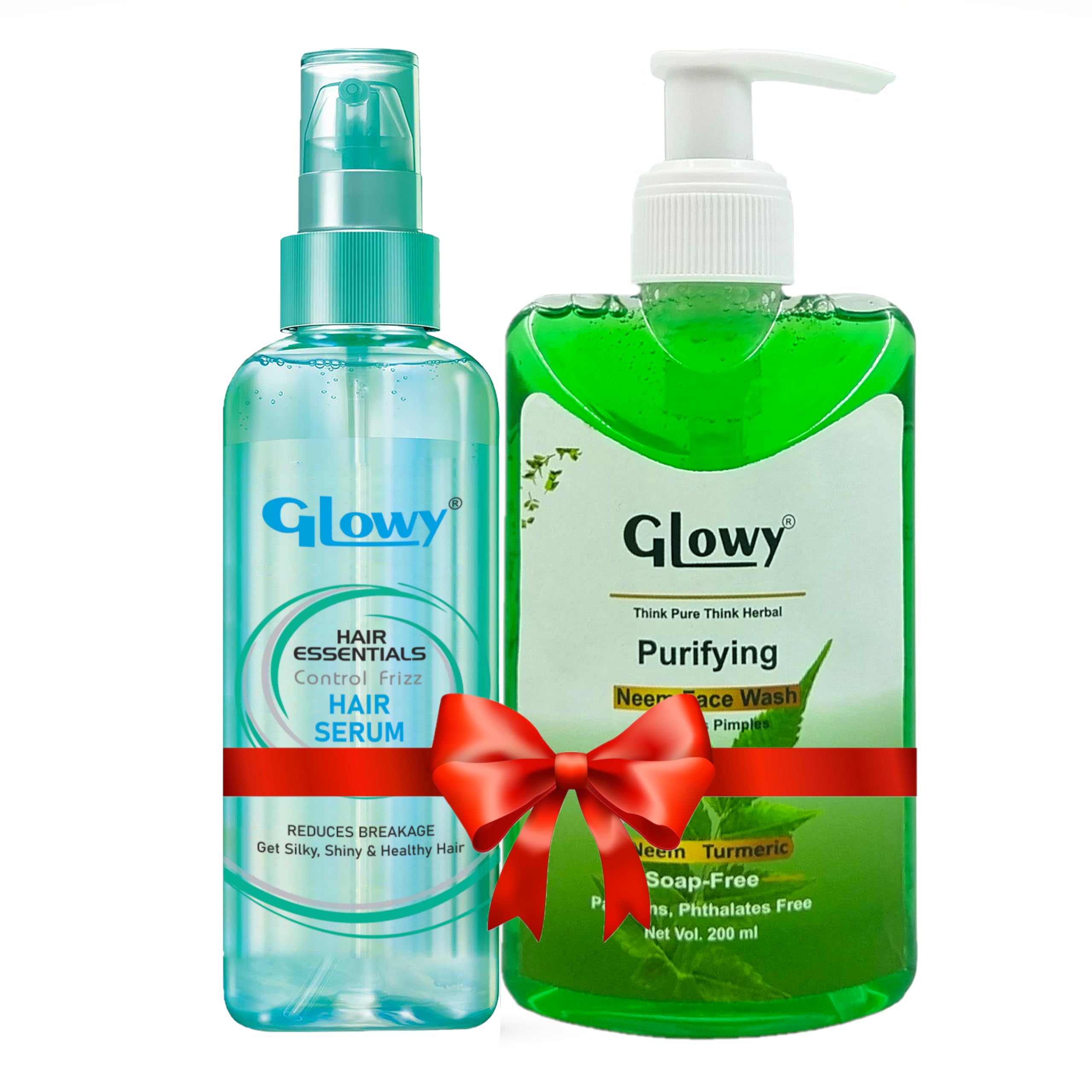 Organic Coconut Oil for Frizzy Hair & Neem Face Wash - Glowing Skin & Smooth Hair Treatment for Women & Men | Daily Hair Care & Skin Hydration Routine