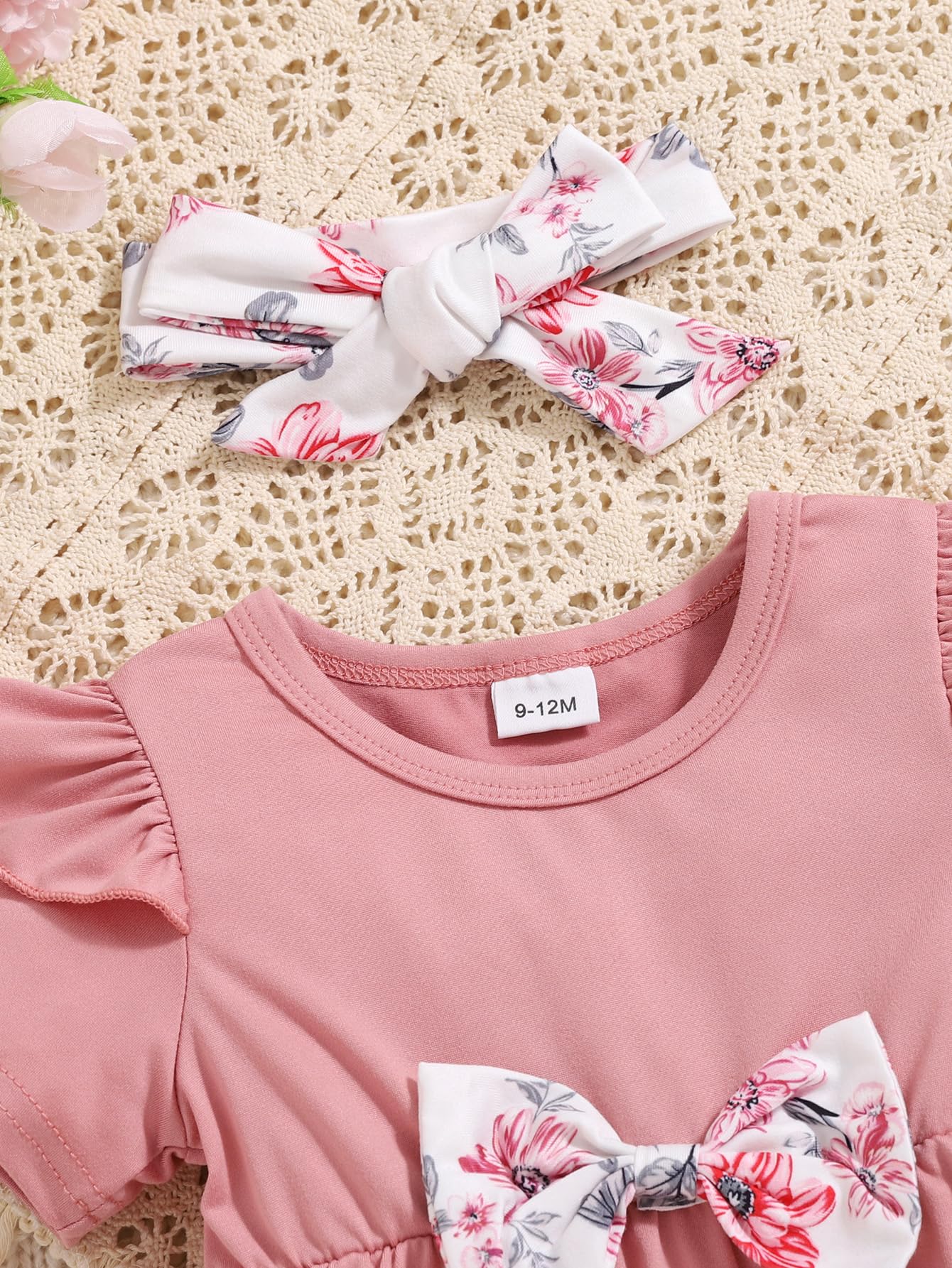 Adorable Toddler Baby Girl Outfits - Floral Ruffle T-Shirt & Pants Set for Summer & Spring | Cute Playtime & Photo Shoot Clothes