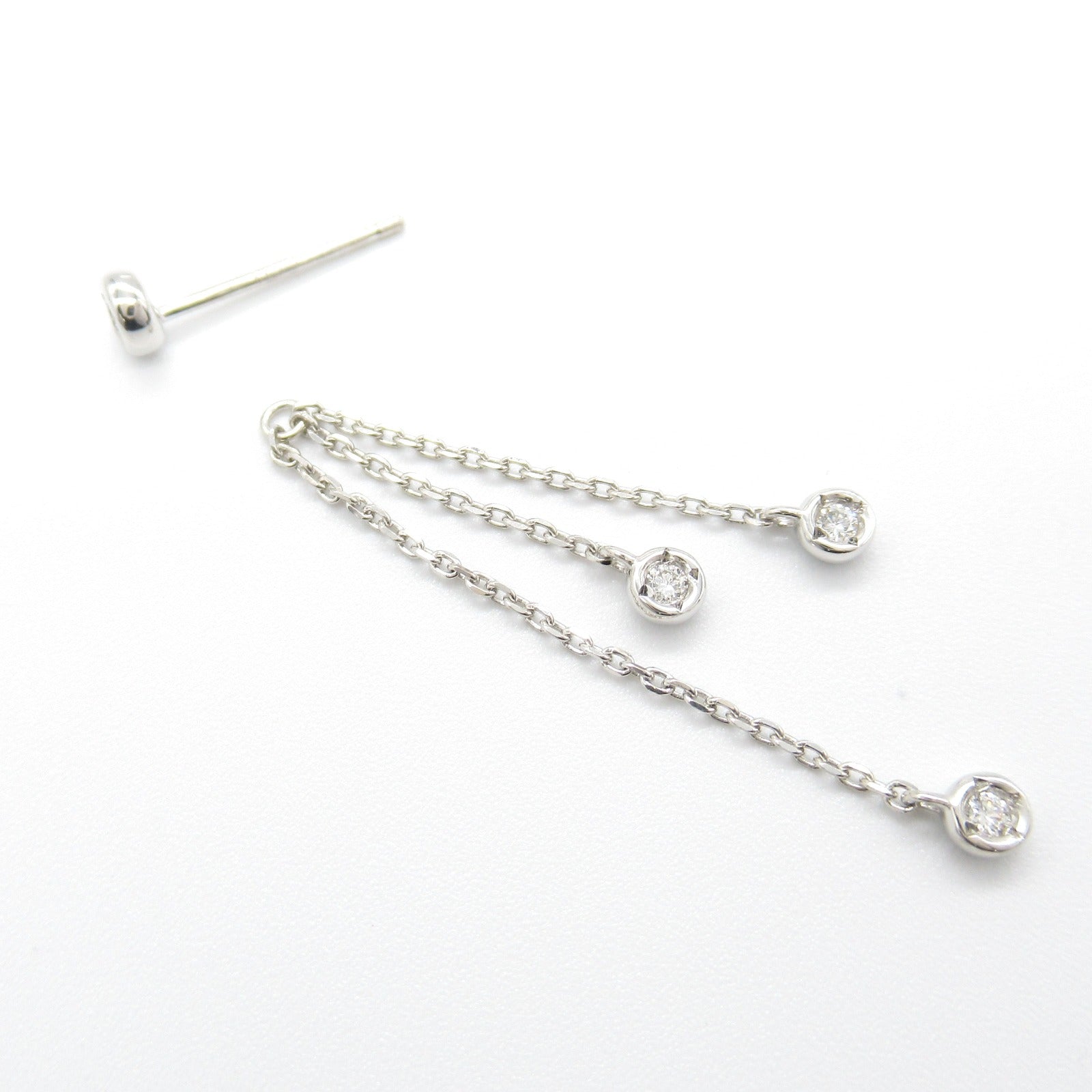 4℃ Diamond Stud Earrings in 18K White Gold - Perfect for Weddings, Anniversaries & Special Occasions