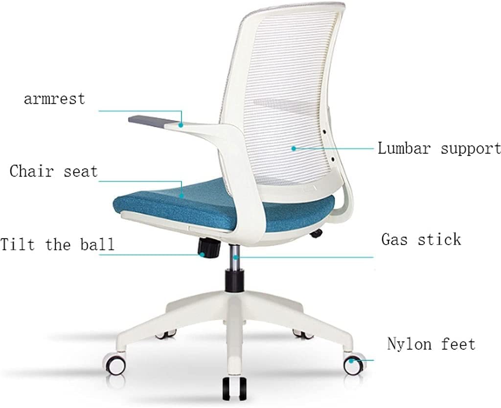 Ergonomic Office Chair - Adjustable Height Computer Desk Chair with Lumbar Support for Home Office, Gaming, Study - Comfortable & Breathable Mesh Back - Pink (Ideal for Long Hours of Work, Online Classes, and Gaming Sessions)
